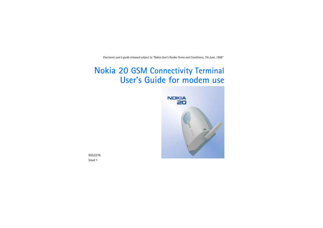 Nokia 20 User Manual | 25 pages