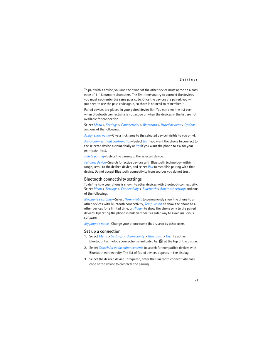 Nokia 2865i User Manual | Page 71 / 114