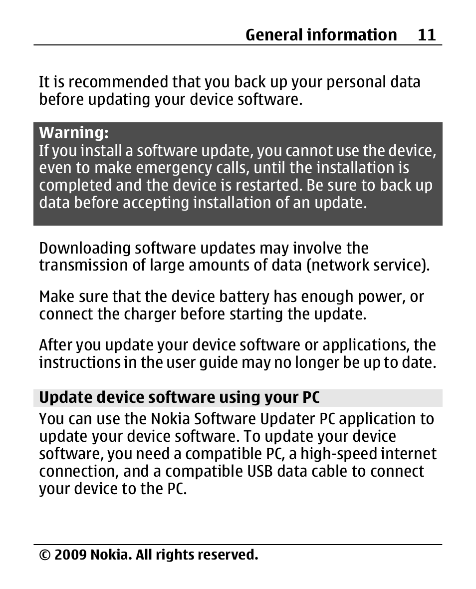 Update device software using your pc | Nokia X200 User Manual | Page 11 / 88