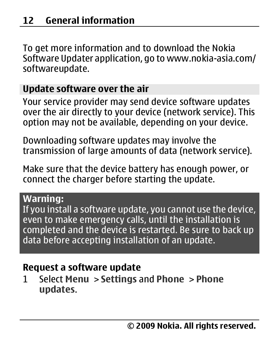 Update software over the air | Nokia X200 User Manual | Page 12 / 88