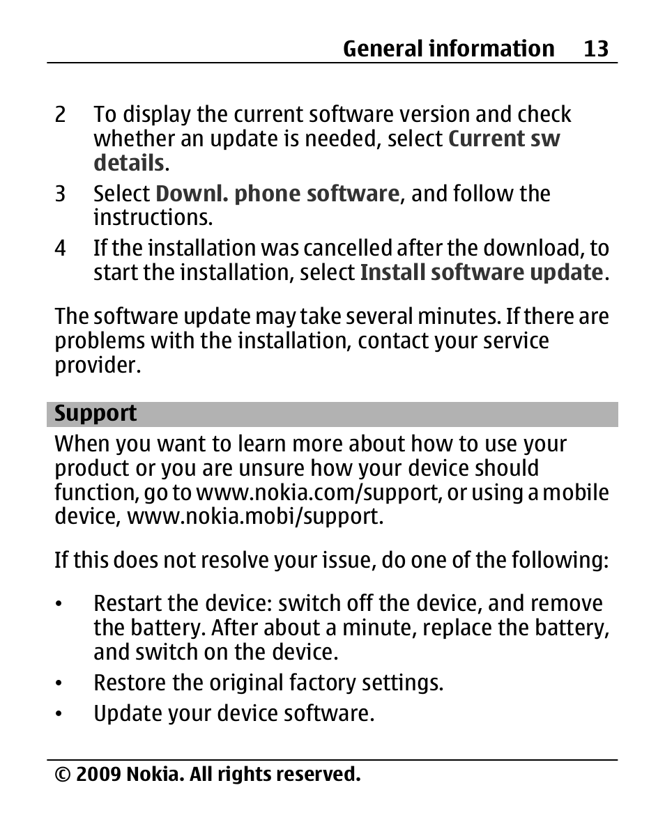 Support | Nokia X200 User Manual | Page 13 / 88