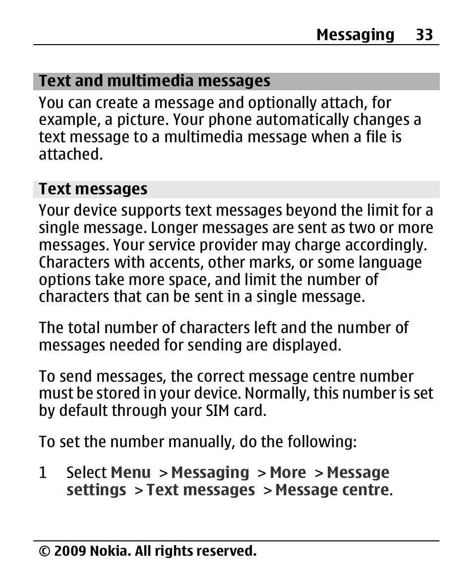 Text and multimedia messages, Text messages, Text and multimedia | Messages | Nokia X200 User Manual | Page 33 / 88