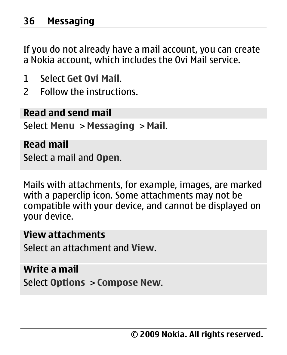 Read and send mail | Nokia X200 User Manual | Page 36 / 88