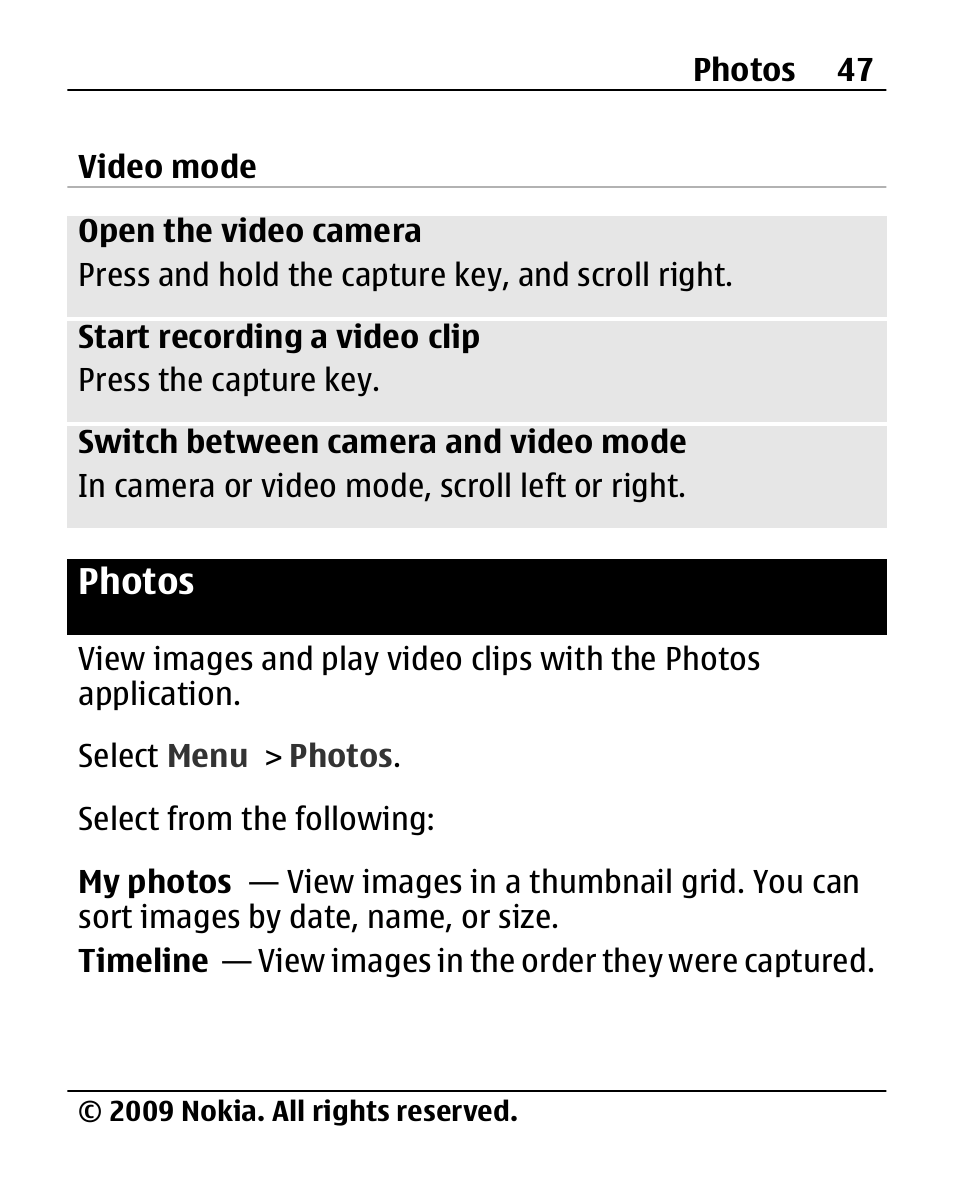 Photos | Nokia X200 User Manual | Page 47 / 88