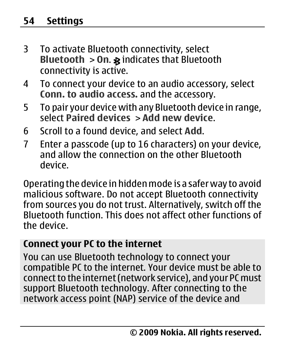 Nokia X200 User Manual | Page 54 / 88
