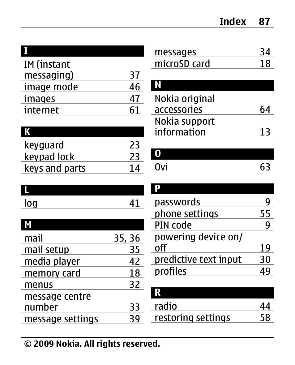 Nokia X200 User Manual | Page 87 / 88