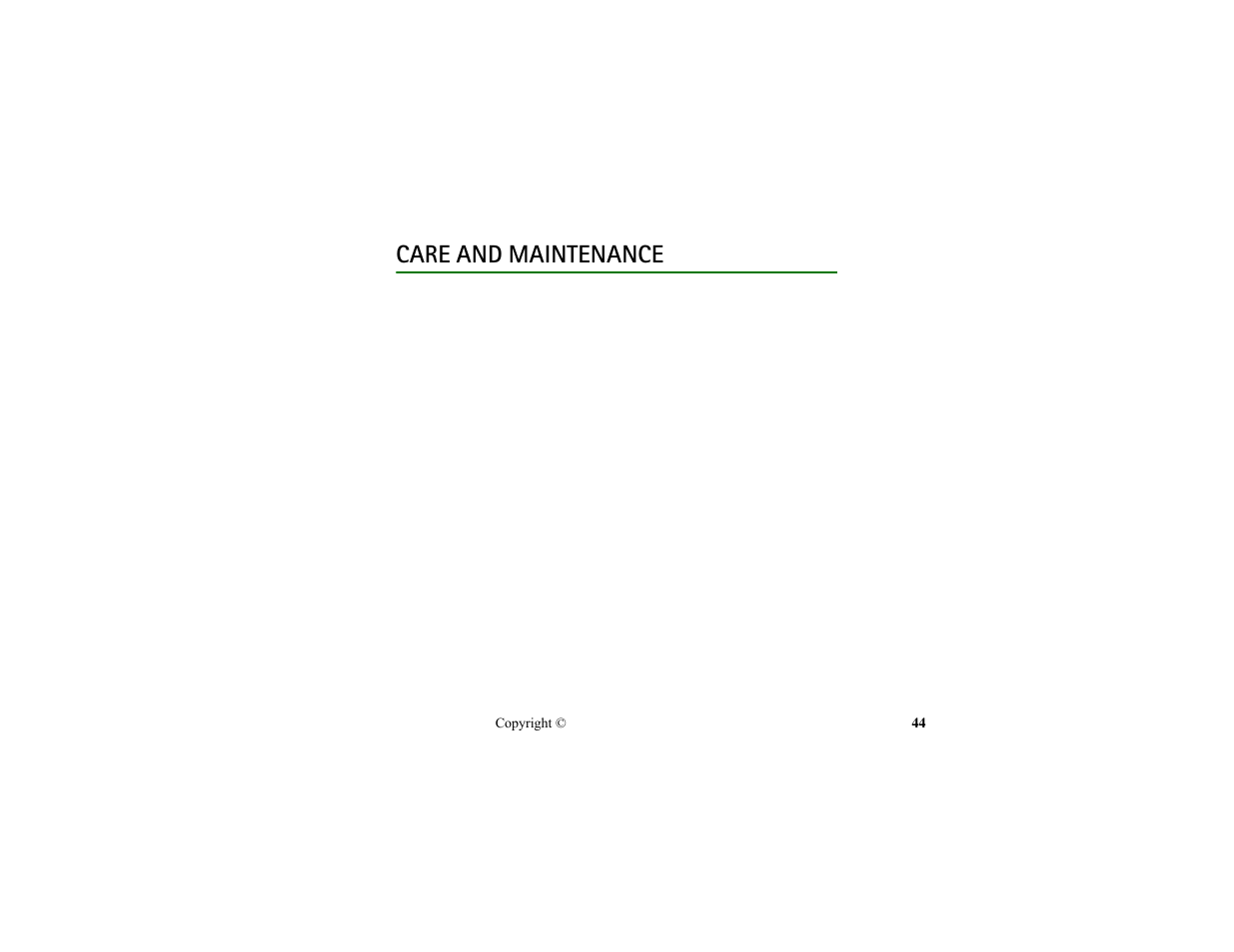 Care and maintenance | Nokia HS-13W User Manual | Page 44 / 46