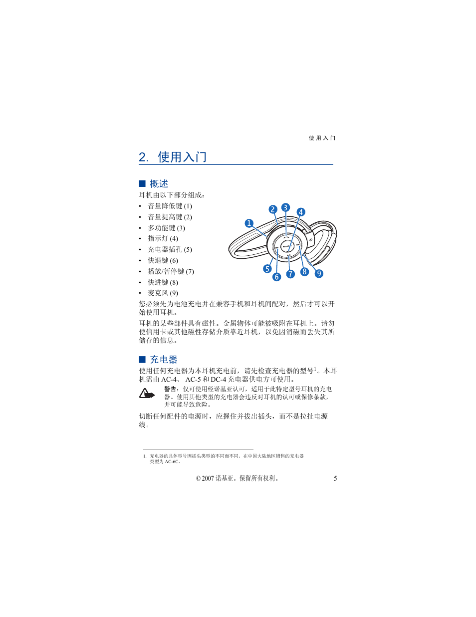 使用入门, 简体中文 | Nokia BH-503 User Manual | Page 17 / 48