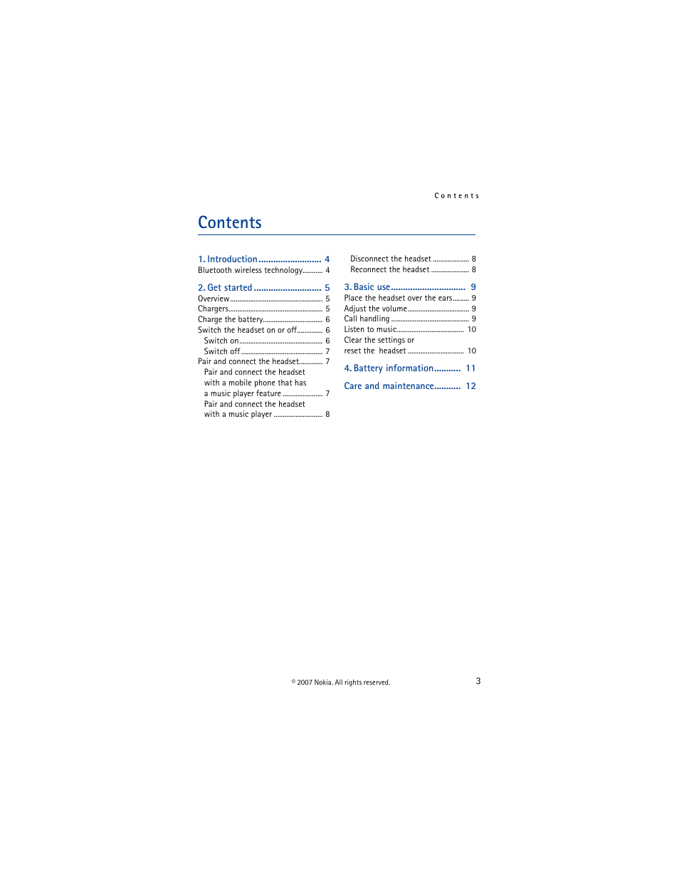 Nokia BH-503 User Manual | Page 3 / 48