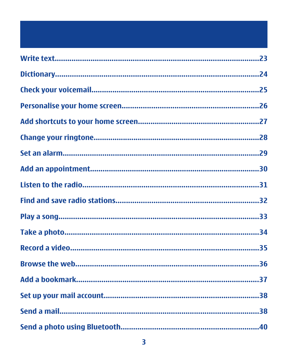 Nokia 112 User Manual | Page 3 / 73