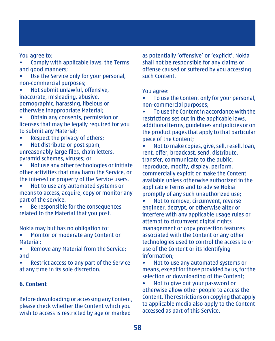 Nokia 112 User Manual | Page 58 / 73