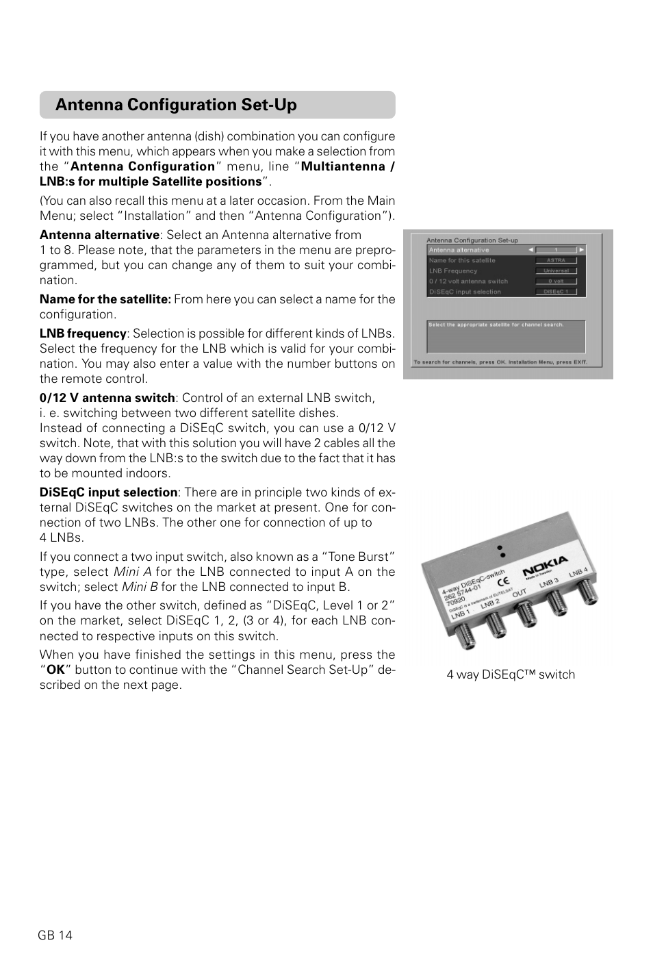 Antenna configuration set-up | Nokia 9600S User Manual | Page 14 / 28