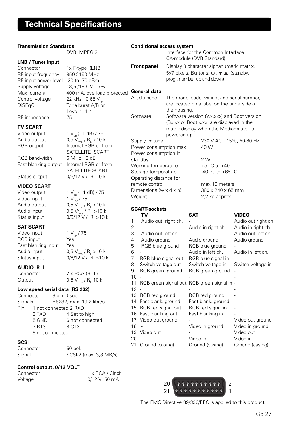 Technical specifications | Nokia 9600S User Manual | Page 27 / 28