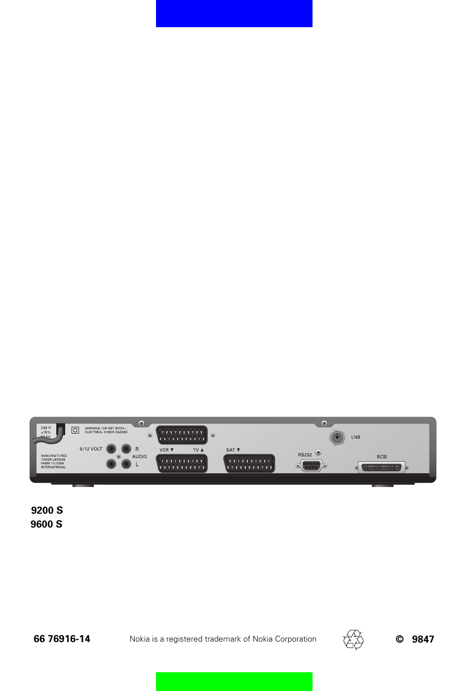 Nokia 9600S User Manual | Page 28 / 28