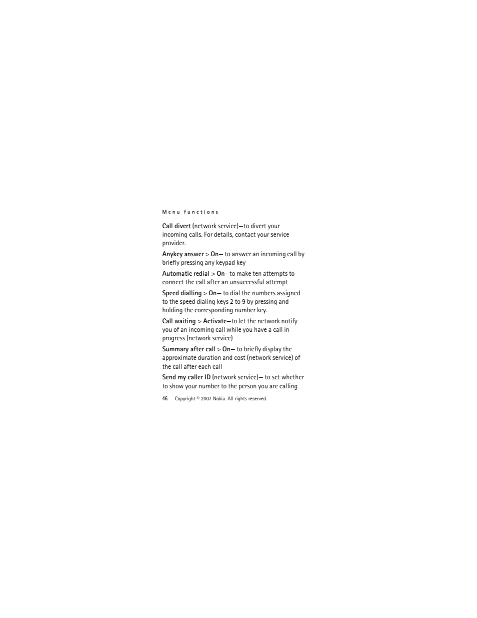 Nokia 2760 User Manual | Page 47 / 99