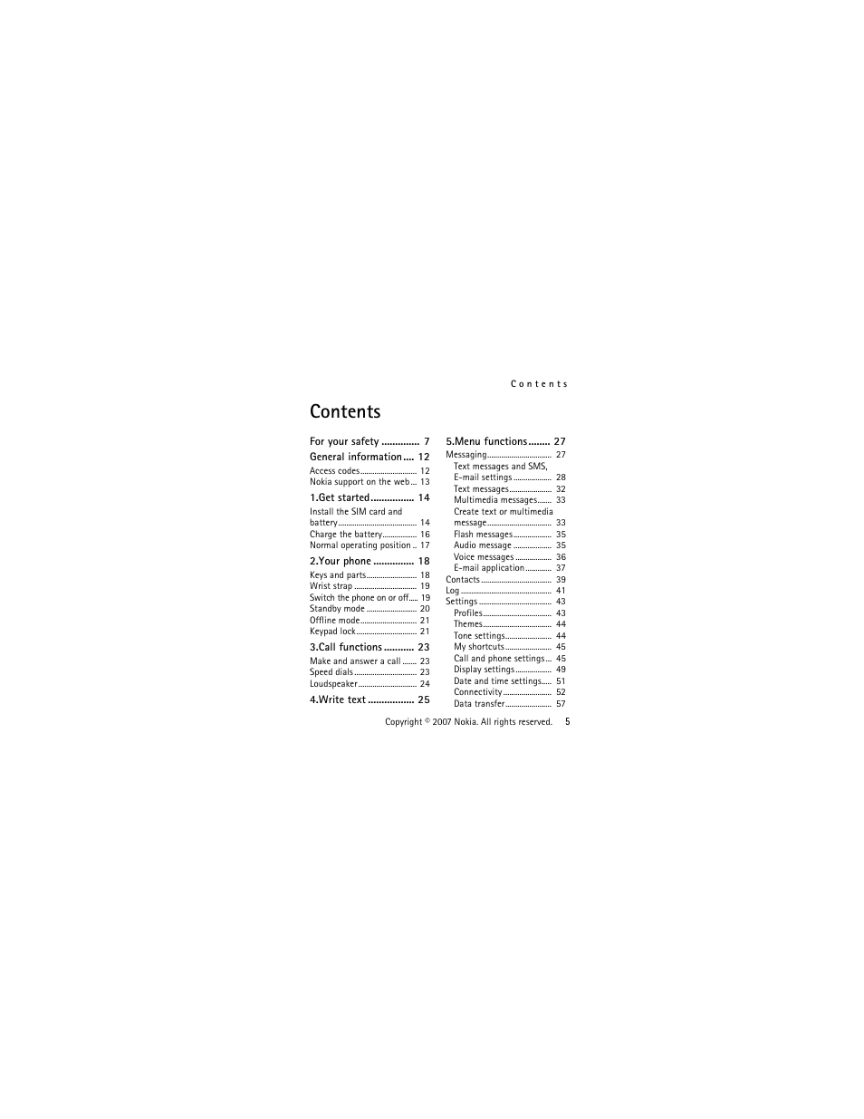 Nokia 2760 User Manual | Page 6 / 99