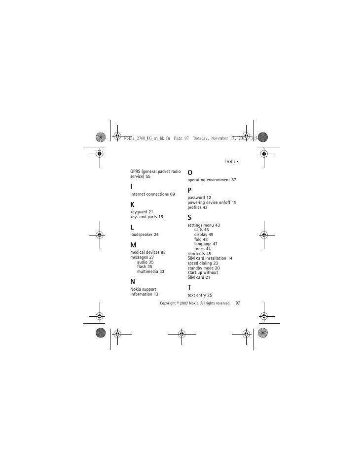 Nokia 2760 User Manual | Page 98 / 99