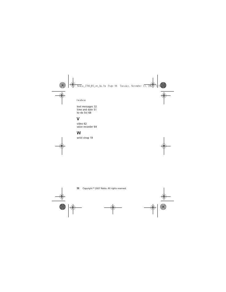 Nokia 2760 User Manual | Page 99 / 99