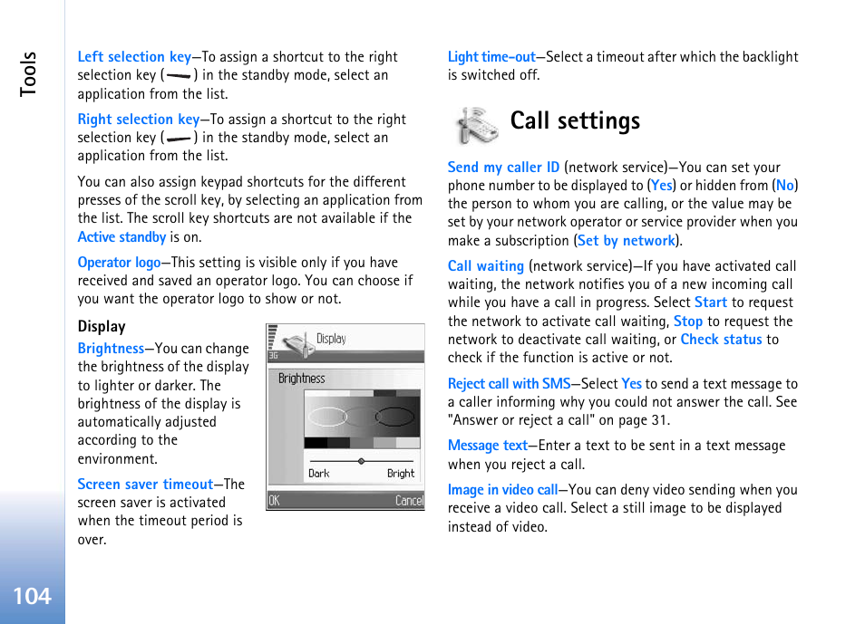 Call settings, Age, see "call settings, Ge 104 | Tools | Nokia 702 User Manual | Page 104 / 154