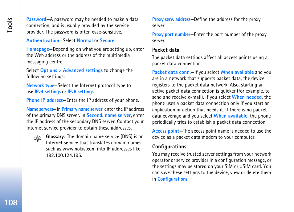 Tools | Nokia 702 User Manual | Page 108 / 154