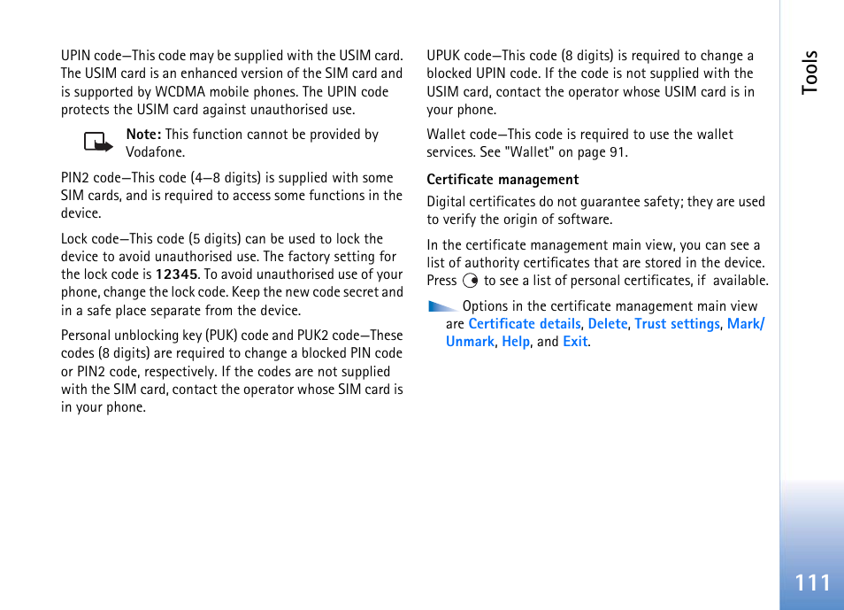 Tools | Nokia 702 User Manual | Page 111 / 154