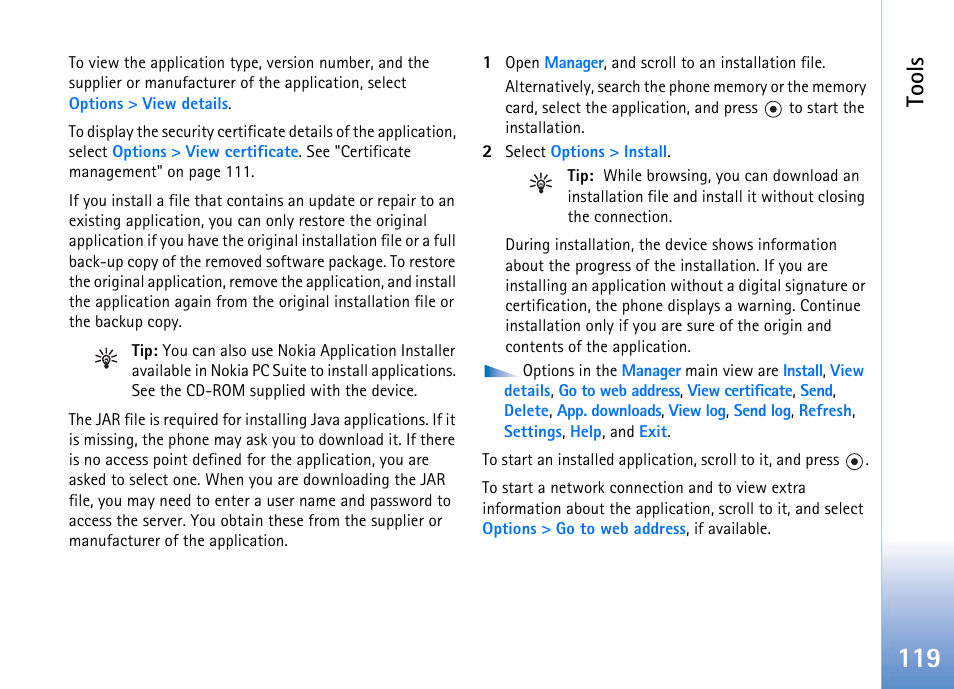 Tools | Nokia 702 User Manual | Page 119 / 154