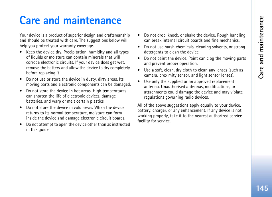 Care and maintenance | Nokia 702 User Manual | Page 145 / 154