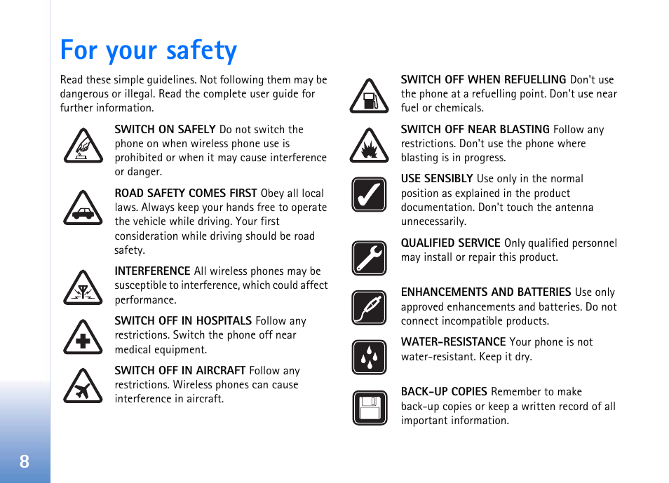For your safety | Nokia 702 User Manual | Page 8 / 154