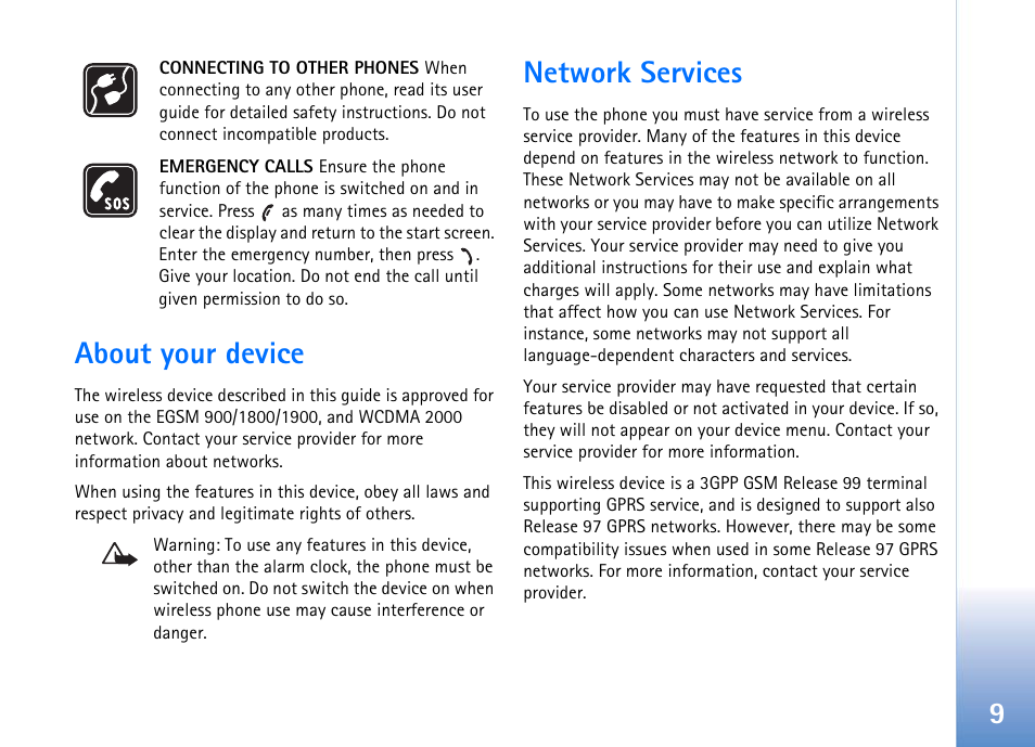 About your device, Network services | Nokia 702 User Manual | Page 9 / 154