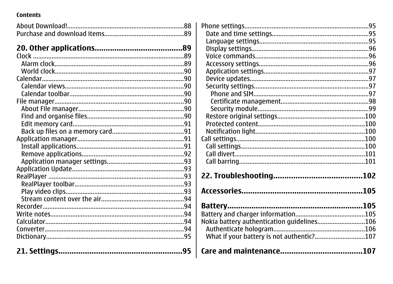 Nokia 5800EN User Manual | Page 8 / 116