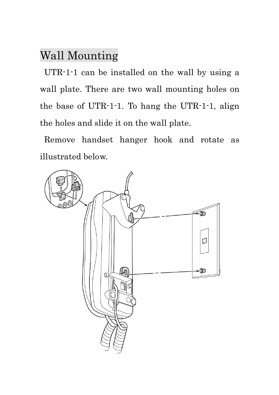 Wall mounting | Nokia UTR-1-1 (BK) User Manual | Page 2 / 4