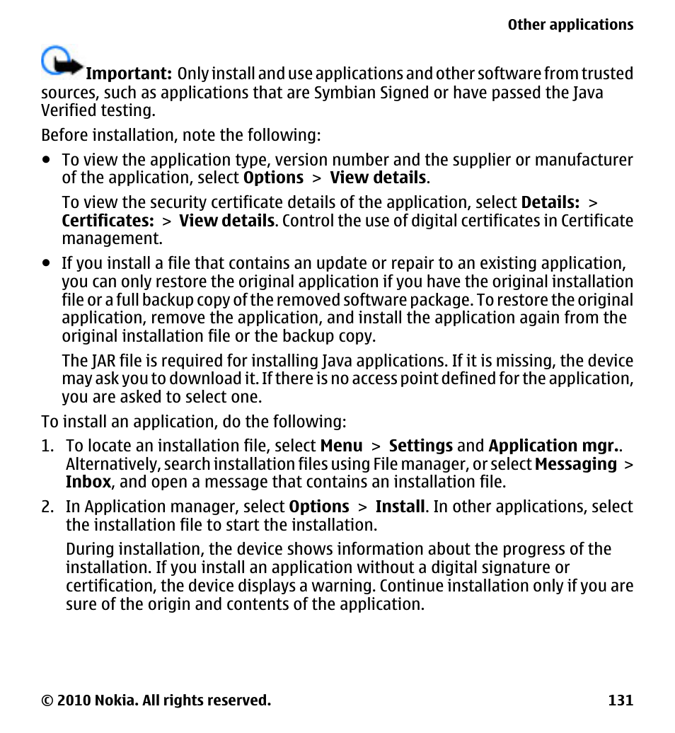 Nokia 5230 User Manual | Page 131 / 164