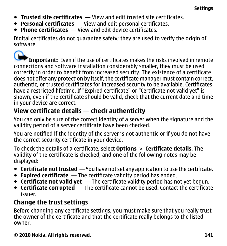 Nokia 5230 User Manual | Page 141 / 164