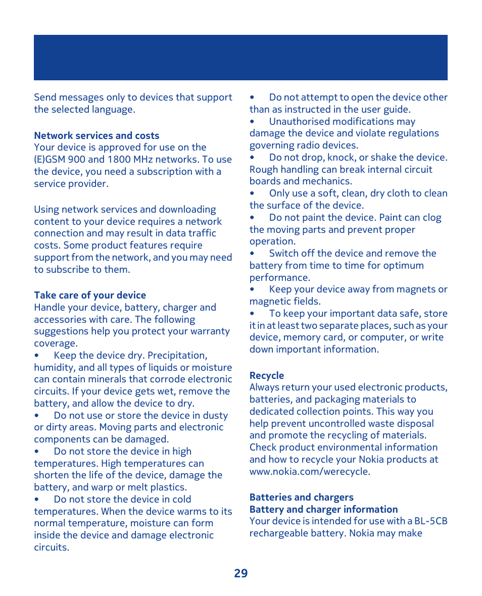 Nokia 103 User Manual | Page 29 / 34