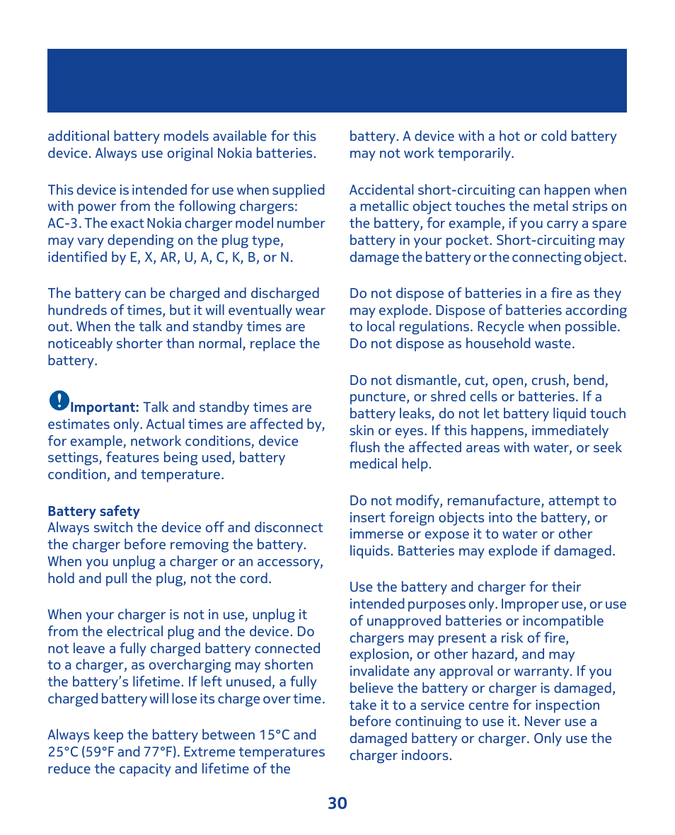 Nokia 103 User Manual | Page 30 / 34