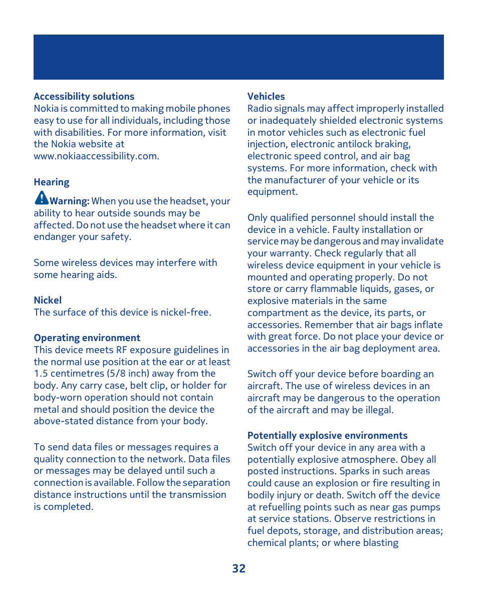 Nokia 103 User Manual | Page 32 / 34