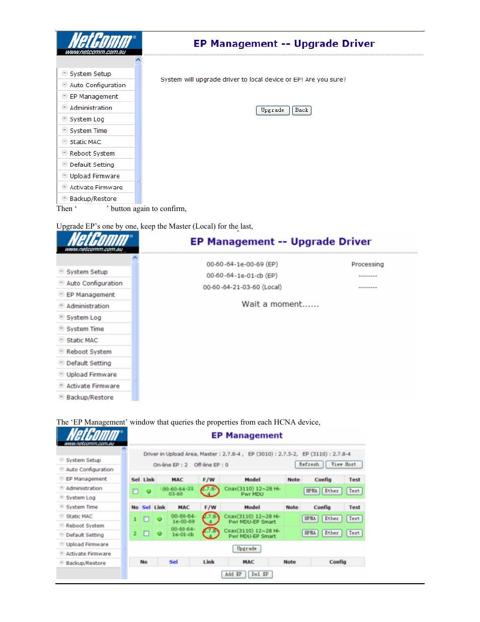 Master/ep runs the new hcna driver | Nokia CC100 User Manual | Page 39 / 56