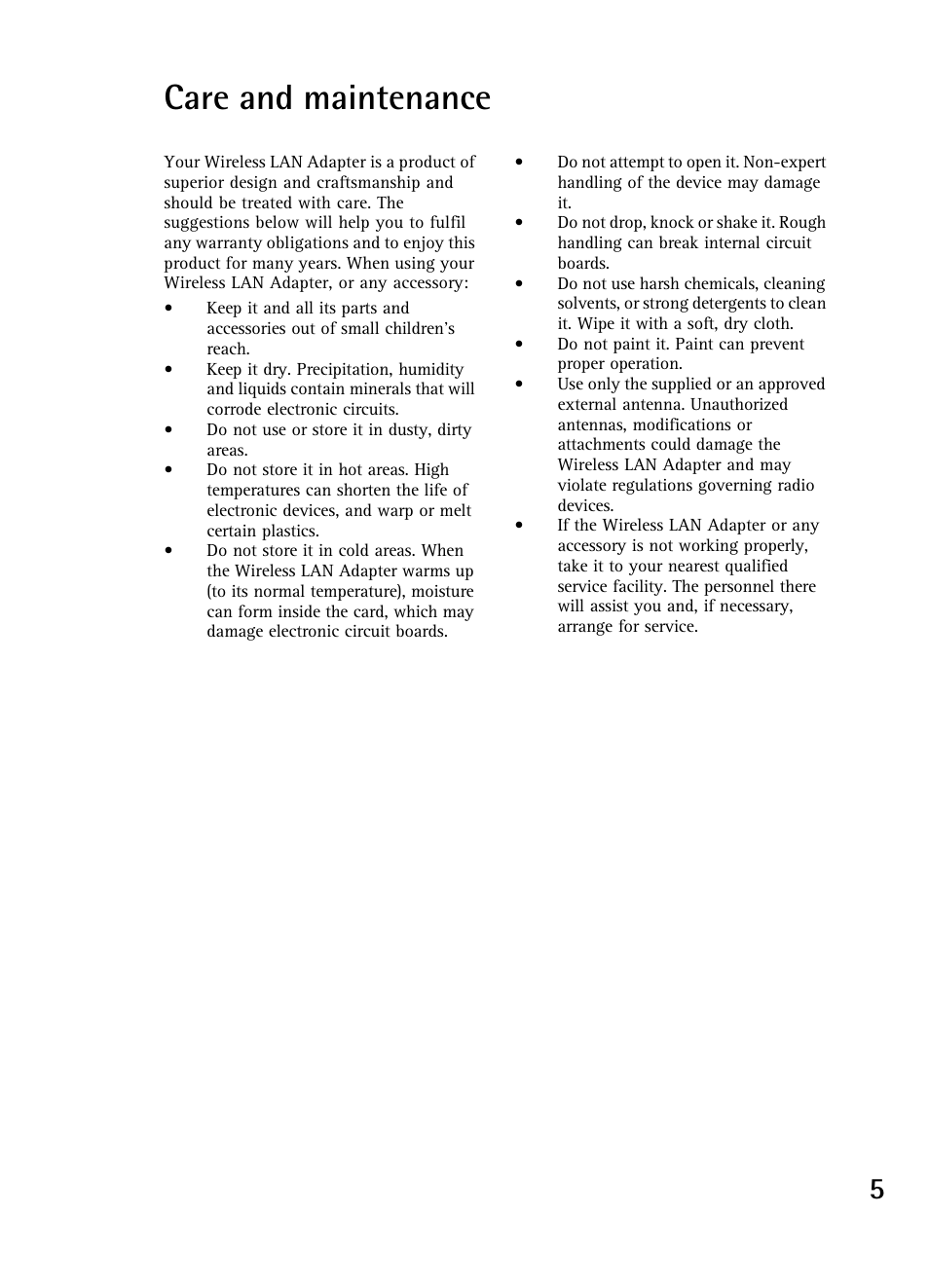 Care and maintenance | Nokia A040 User Manual | Page 7 / 66