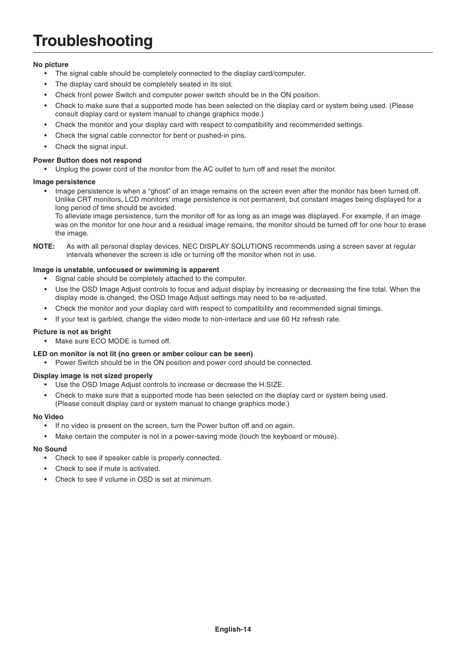 Troubleshooting | Nokia AS191WM User Manual | Page 16 / 18
