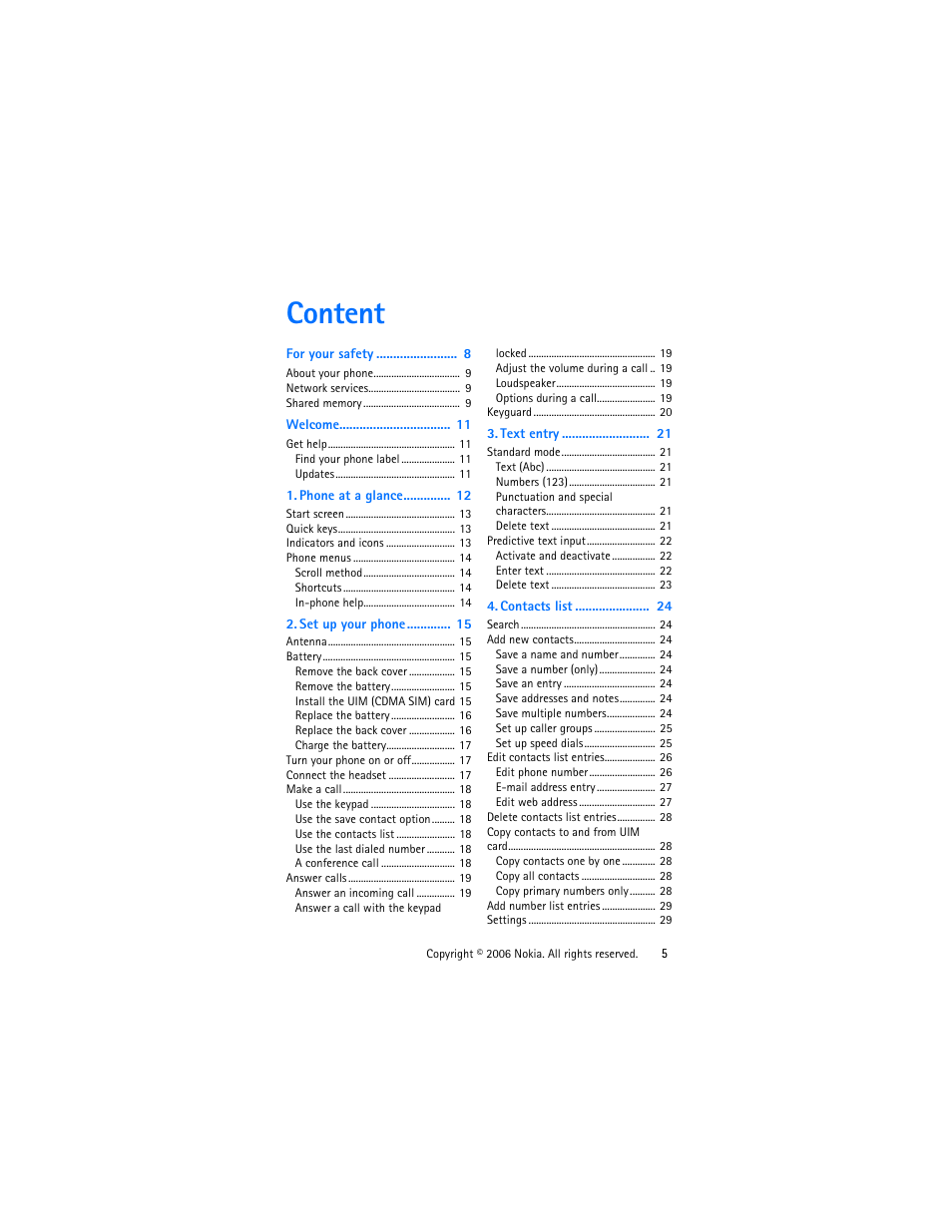 Content | Nokia 1315 User Manual | Page 5 / 78