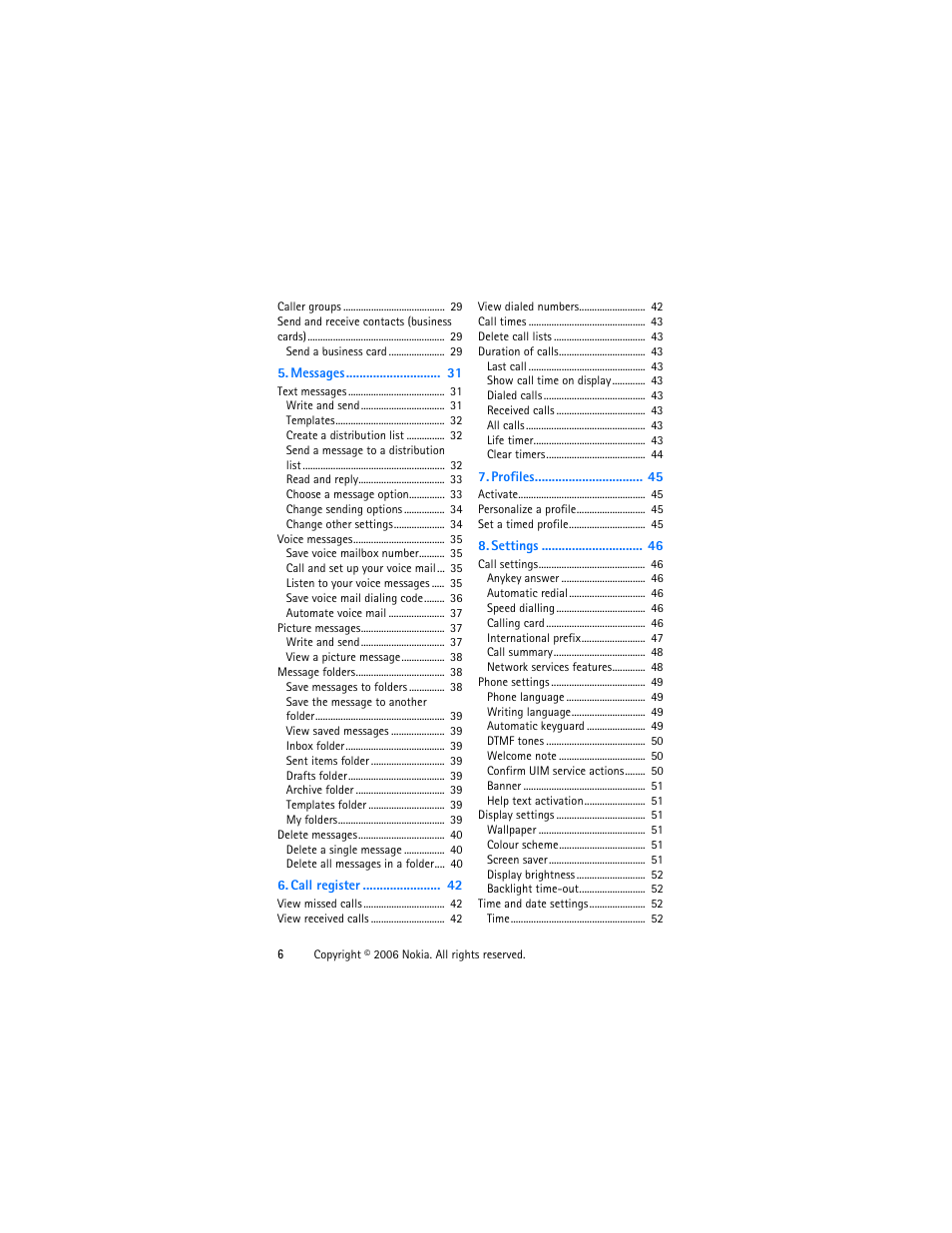 Nokia 1315 User Manual | Page 6 / 78