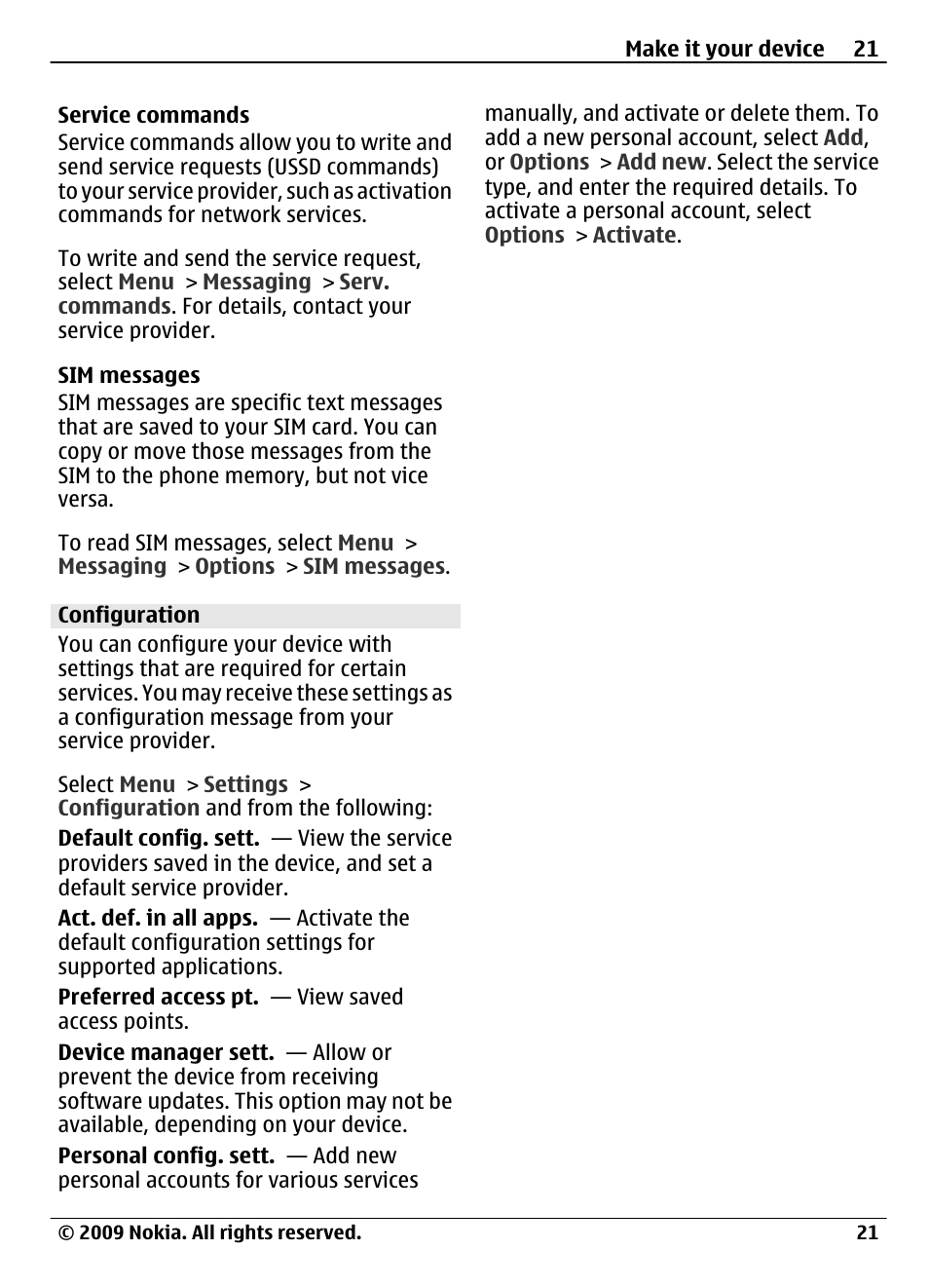 Configuration | Nokia 3720 User Manual | Page 21 / 51