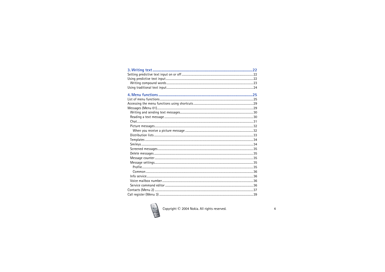 Nokia 2300 User Manual | Page 4 / 68