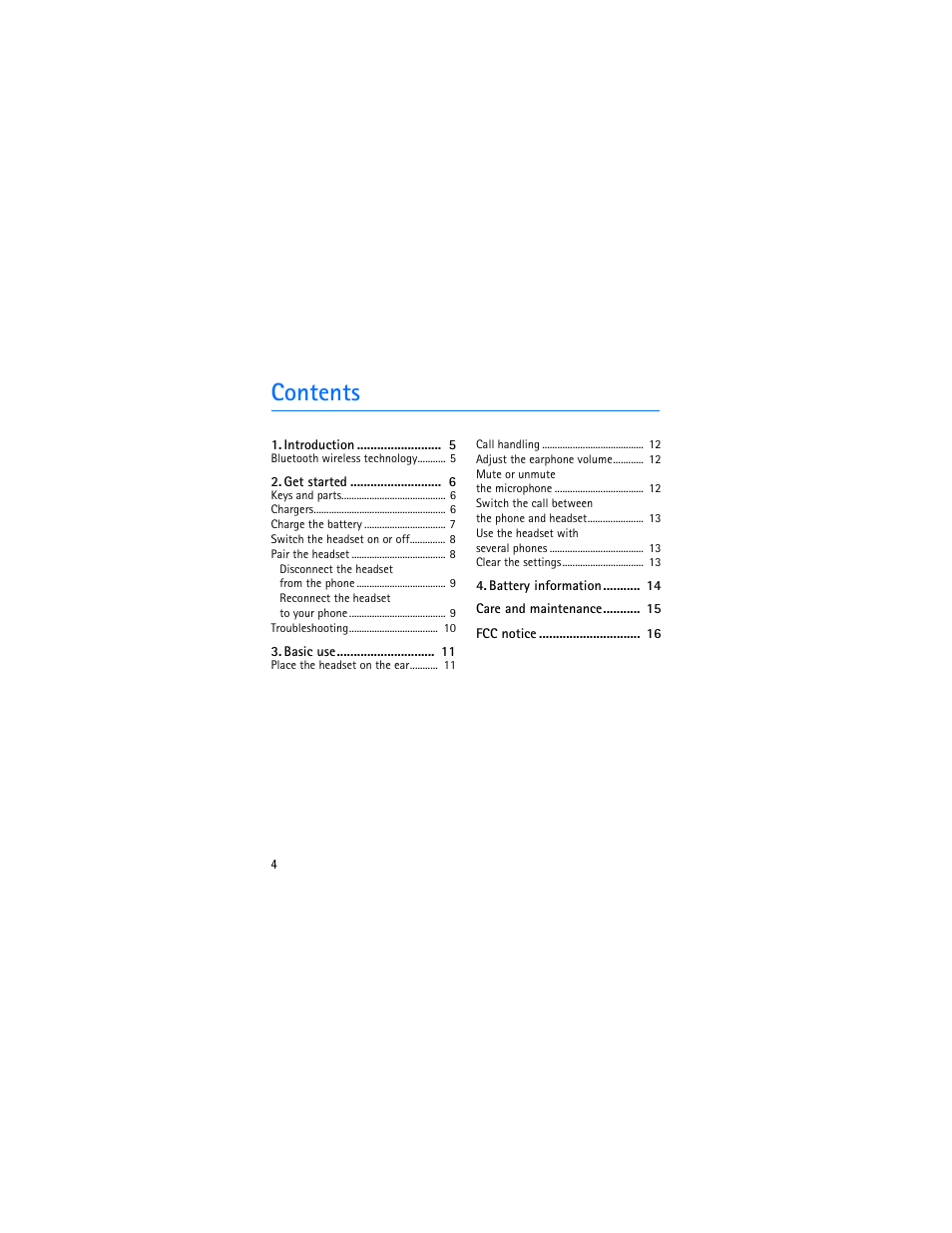 Nokia BH-300 User Manual | Page 4 / 74