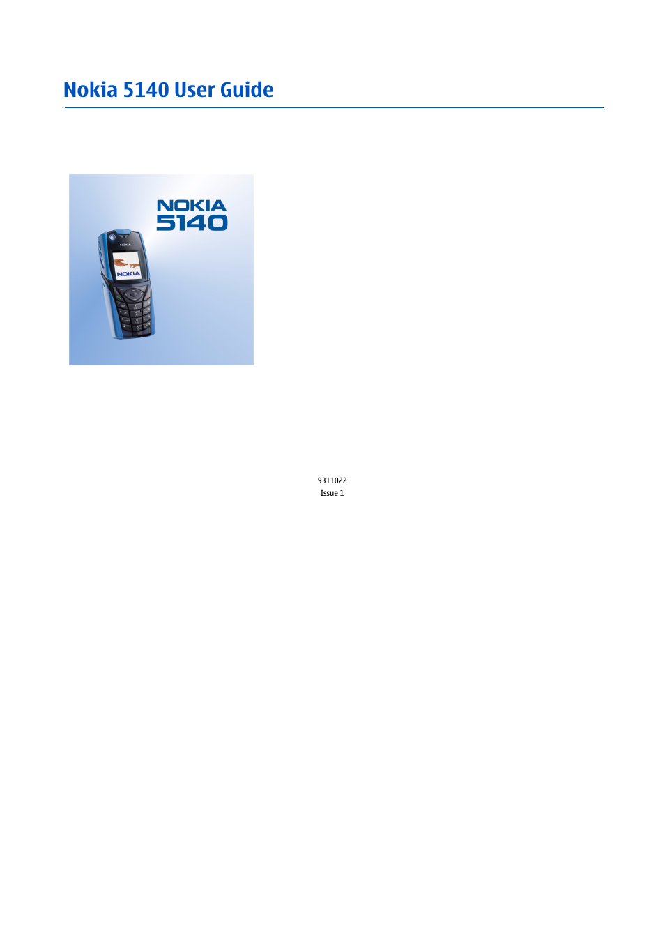 Nokia 5140 User Manual | 66 pages