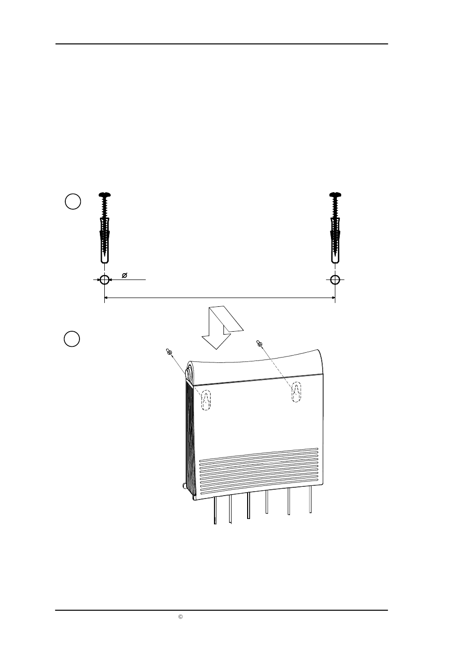 5 installing m5122 on the wall, Nokia m5122 user manual | Nokia ADSL Bridge T66250 User Manual | Page 9 / 29