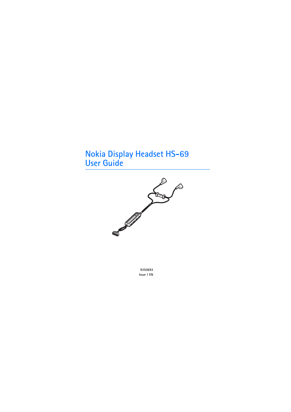 Nokia HS-69 User Manual | 13 pages