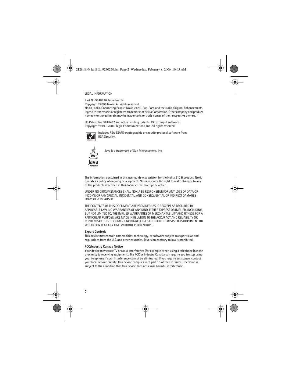 Nokia 2128i User Manual | Page 3 / 81