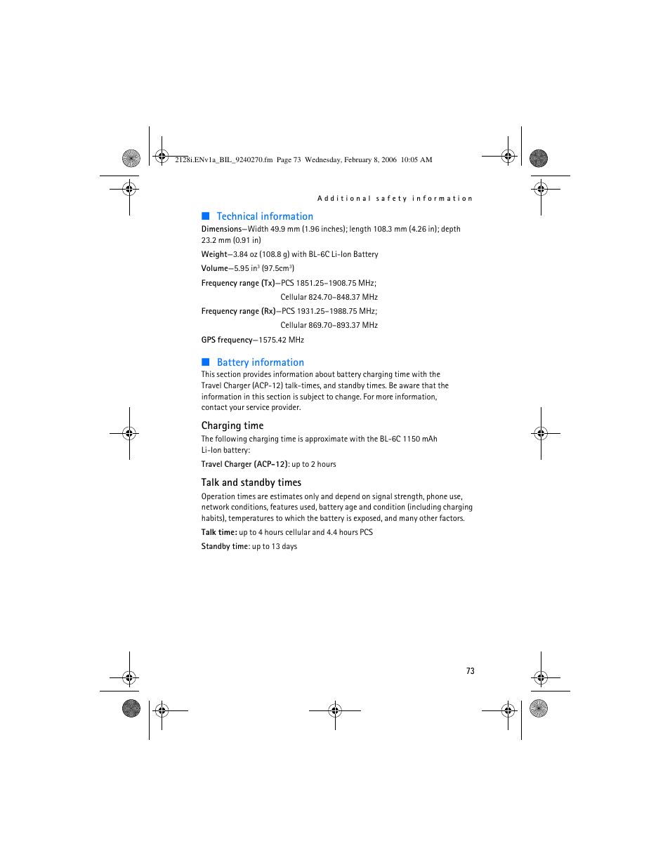 Nokia 2128i User Manual | Page 74 / 81