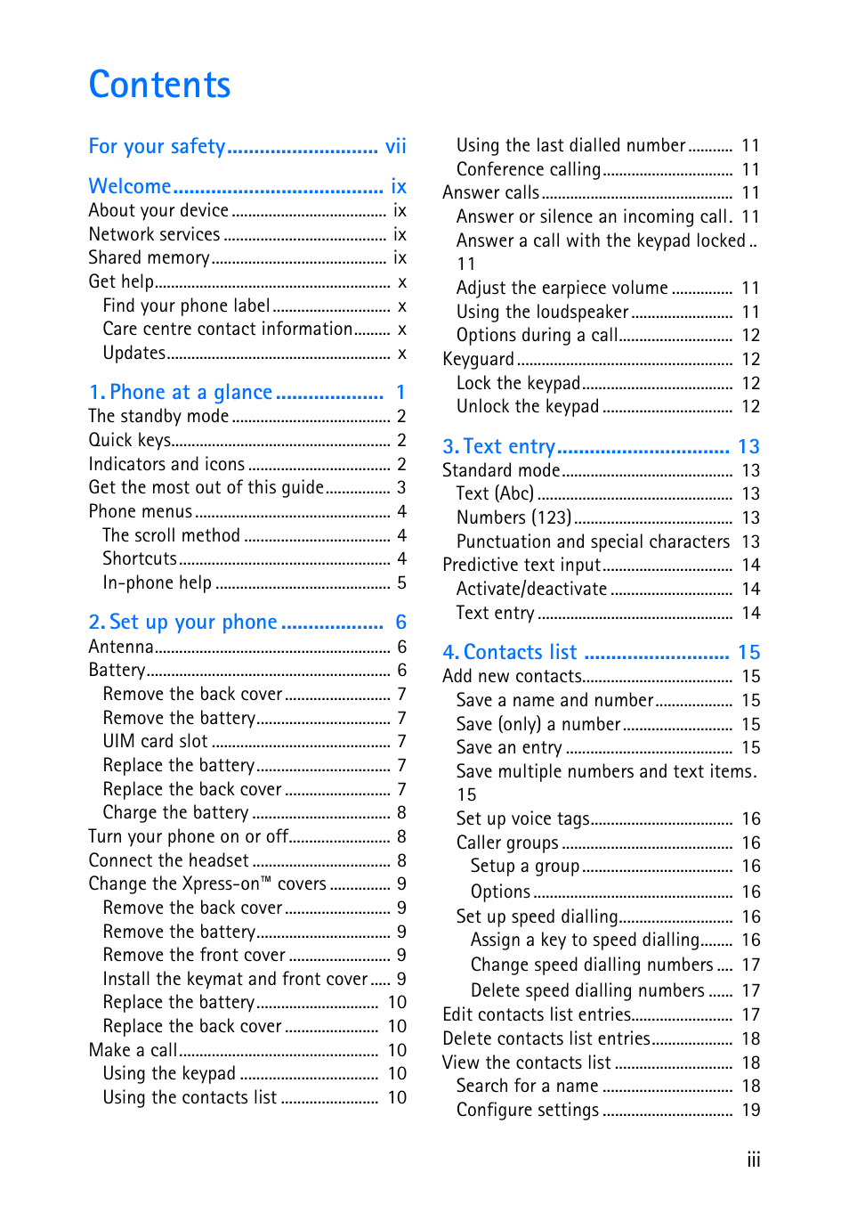 Nokia 6012 User Manual | Page 3 / 80